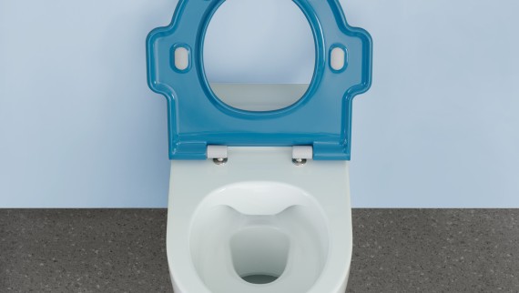 Geberit Bambini põrandapealne WC-pott mudeliga Rimfree®