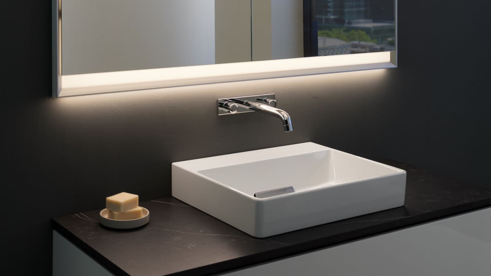 Geberit ONE peegelkapp funktsiooniga ComfortLight Geberit ONE peegelkapp funktsiooniga ComfortLight